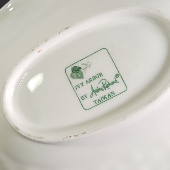 8.5 " Vtg Ivy Arbor Basket by Andre Richard Trinket Dish Small Porcelain Decor - Picture 9 of 9